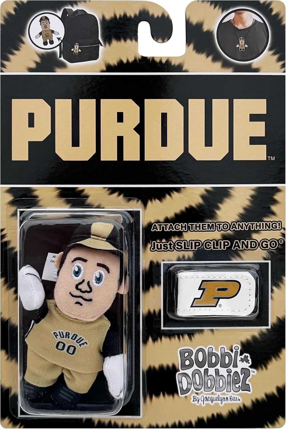 Purdue University Mascot "Purdue Pete" Attachable Plush Charm
